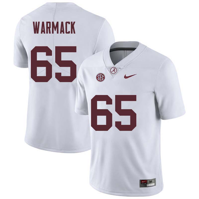 Men #65 Chance Warmack Alabama Crimson Tide College Football Jerseys Sale-White